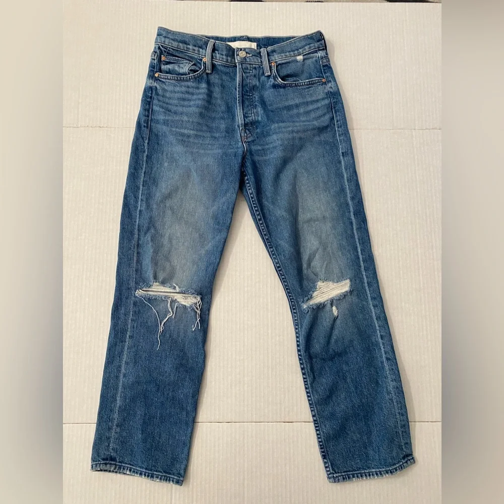 MOTHER SUPERIOR Tomcat Jeans Playing With Scissors Cropped Straight Leg 29 - Picture 2 of 16